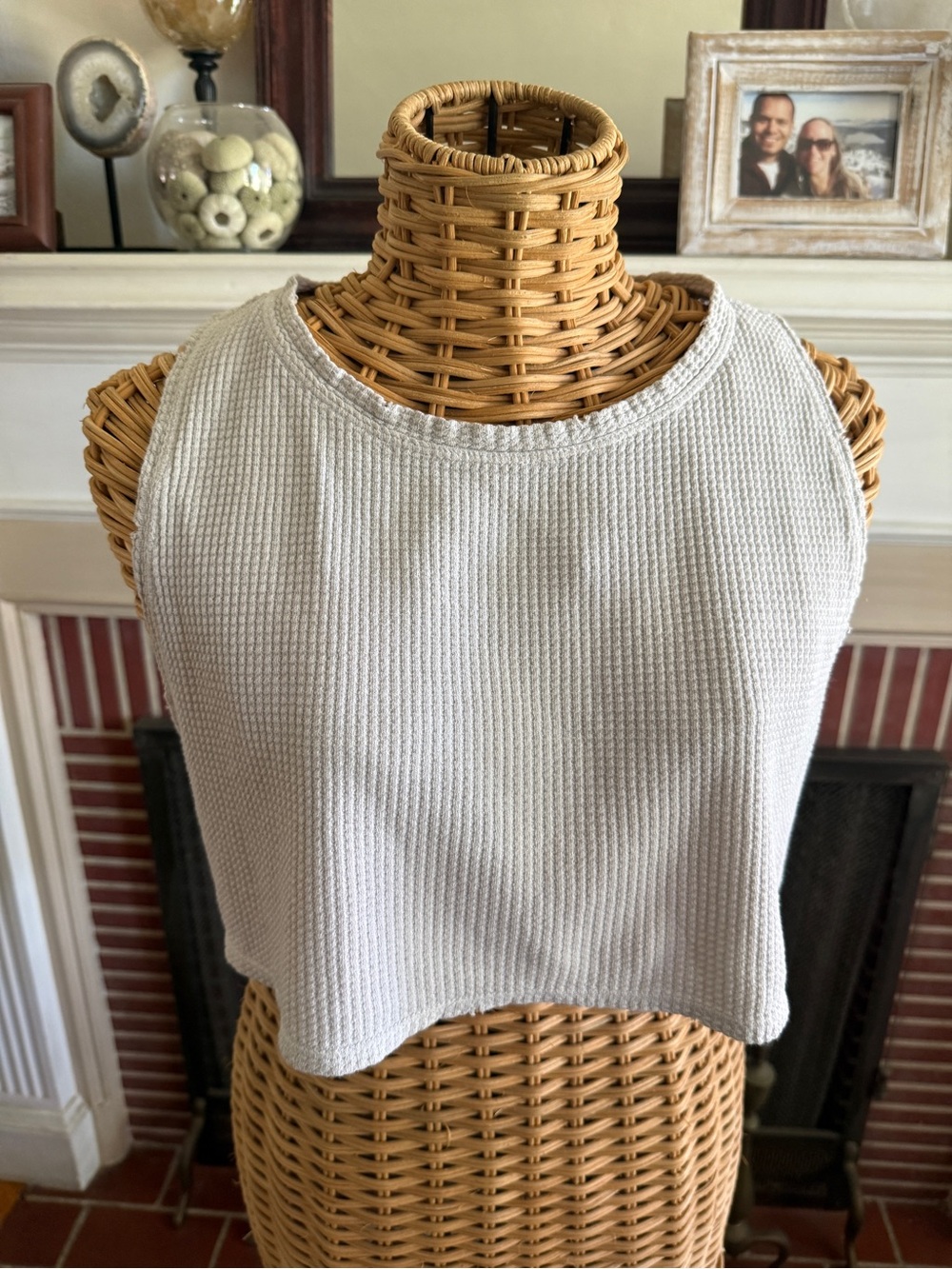 Offline by Aerie waffle crop sleeveless tank top XS